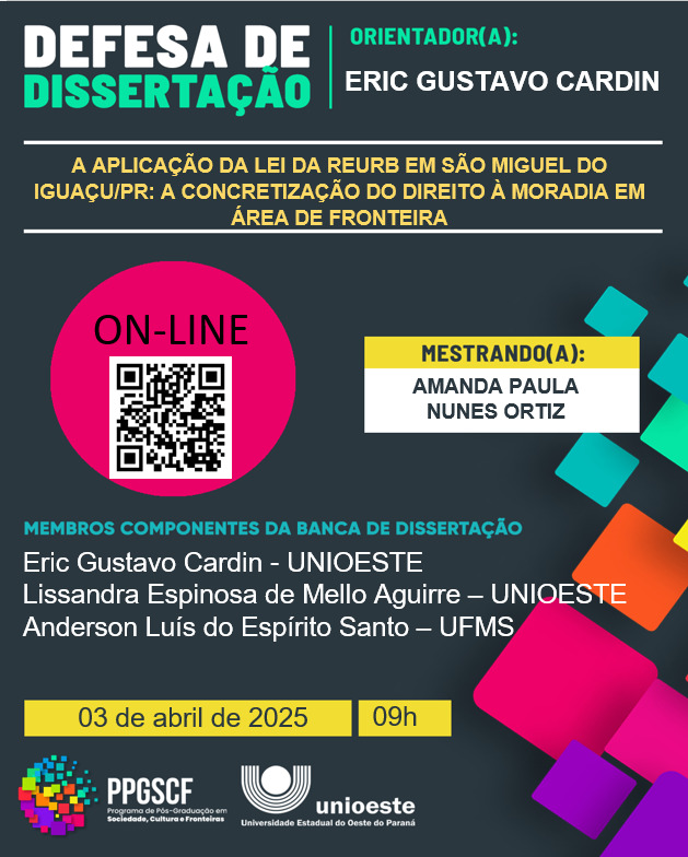 Banca de Defesa de Dissertação - AMANDA PAULA NUNES ORTIZ